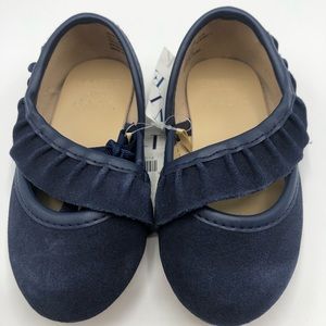 Janie and Jack navy ruffle dress shoes size 5